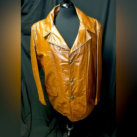 Vintage 1970’s Lined Leather Coat